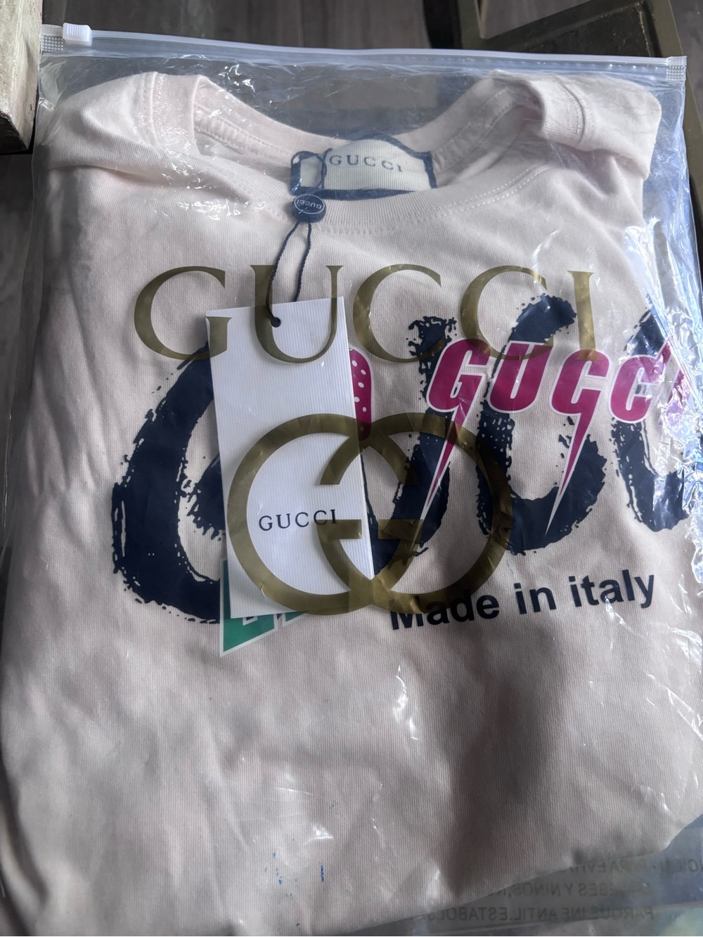 Short Sleeve Logo Tee with Multicolor Graphic